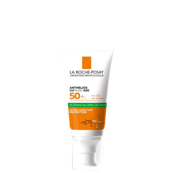 LA Roche-posay Anthelios SPF 50 gel cream anti brilliant//واقي شمس الجل كريم الشفاف من لاروش بوزيه