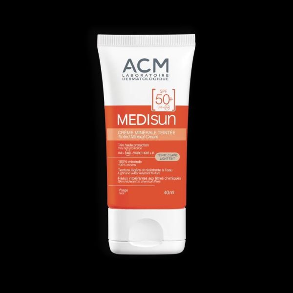 acm medisun mineral tinted cream spf 50 /40ml / اي سي ام