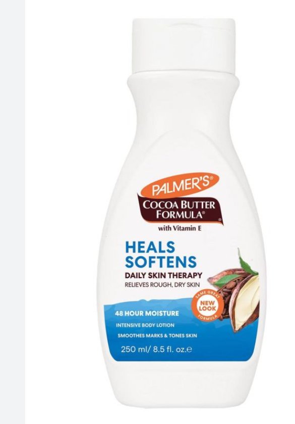 Palmer 's heals soften body lotion. relieve rough dry skin