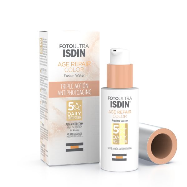 Isdin age repair color fusion water spf 50/واقي شمس ملون مضاد للشيخوخة من اسدين