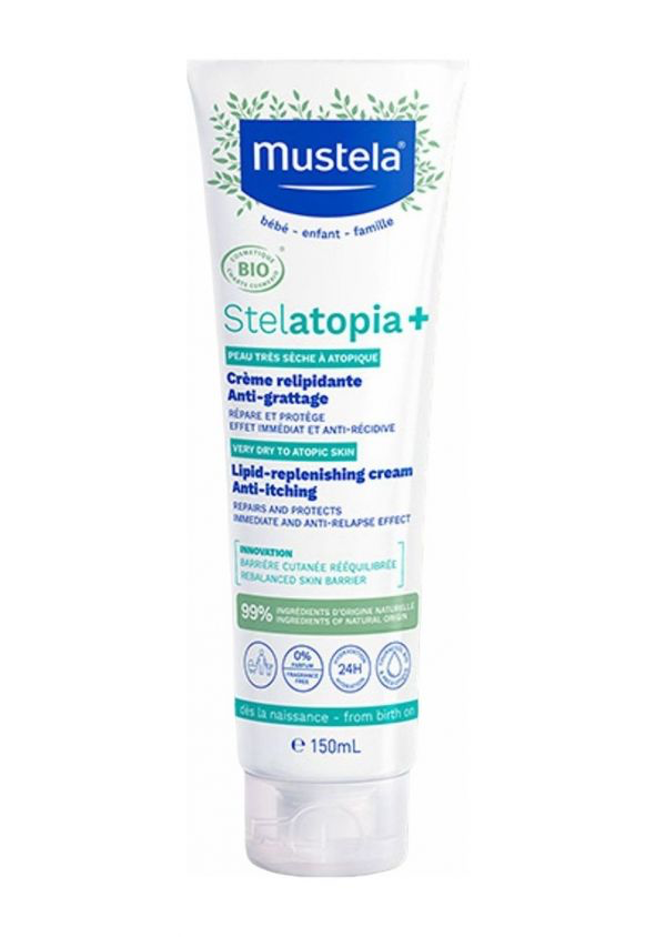 كريم مرطب لبشرة الاطفال الجافة 150 مل من موستيلا Mustela Stelatopia Lipid Replenishing Cream
