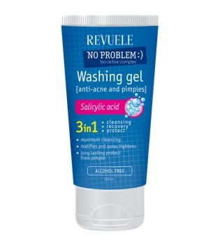 REVUELE NO PROBLEM SALICYLIC ACID CLEANSING GEL 3 IN 1 - 200ML | ريفولي غسول ساليسليك اسيد ٣ في ١ - 200 مل
