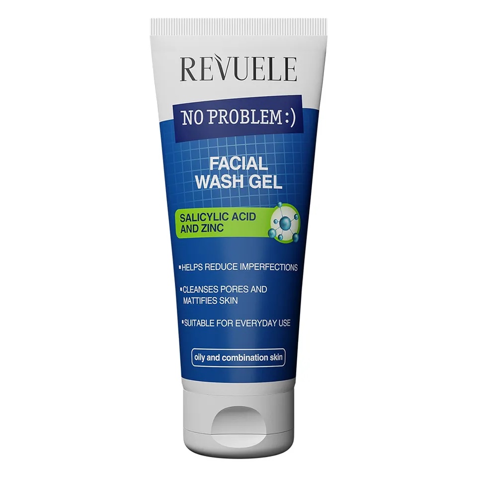 Revuele - No Problem Face Wash Gel - Salicylic Acid & Zinc - 200 ml/ريفولي غسول الوجه سالسيك اسيد