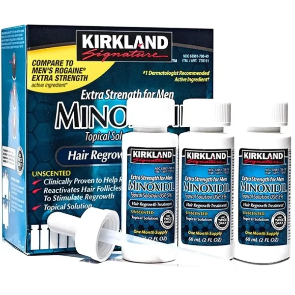 KIRKLAND minoxidil 5 topical solution - 6x60ml | كيركلاند مينوكسيديل 5% محلول موضعي - 6 x 60 مل