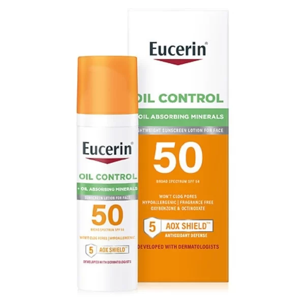 Eucerin Sun Oil Control SPF 50 Face Sunscreen Lotion - 75ml \\ يوسرين واقي شمسي للتحكم بالزيوت - 75 مل