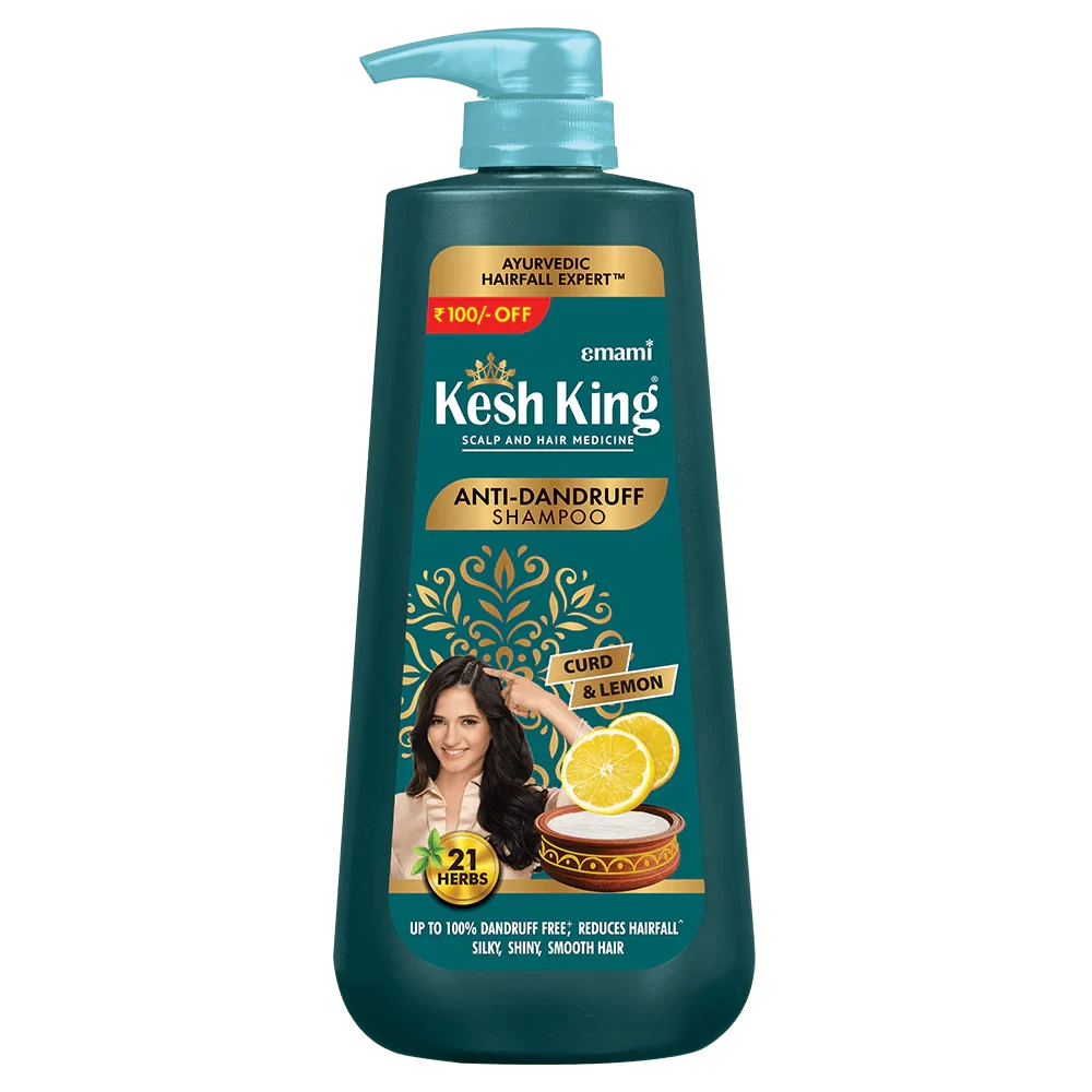 Kesh King Ayurvedic Anti-Dandruff Shampoo Curd Active & 21 Herbs - 600ml | كيش كينغ شامبو أيورفيدا ضد القشرة مكون من 21 عشبة - 600 مل