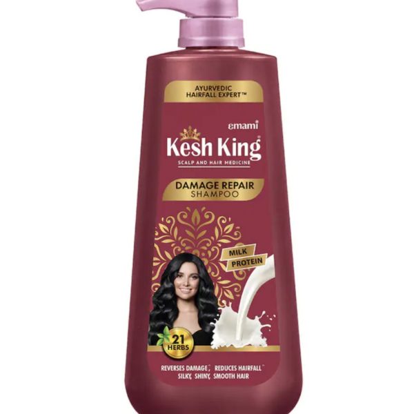 Kesh King Damage Repair Shampoo With Milk Protein - 600ml // كيش كينغ شامبو ببروتين الحليب للشعر التالف - 600 مل