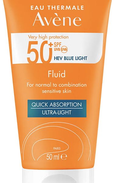 Avene Fluid SPF50+ Normal-Combination Skin - 50ml \\ افين واقي شمسي للبشرة العادية و المختلطة مع عامل حماية 50 % - 50 مل