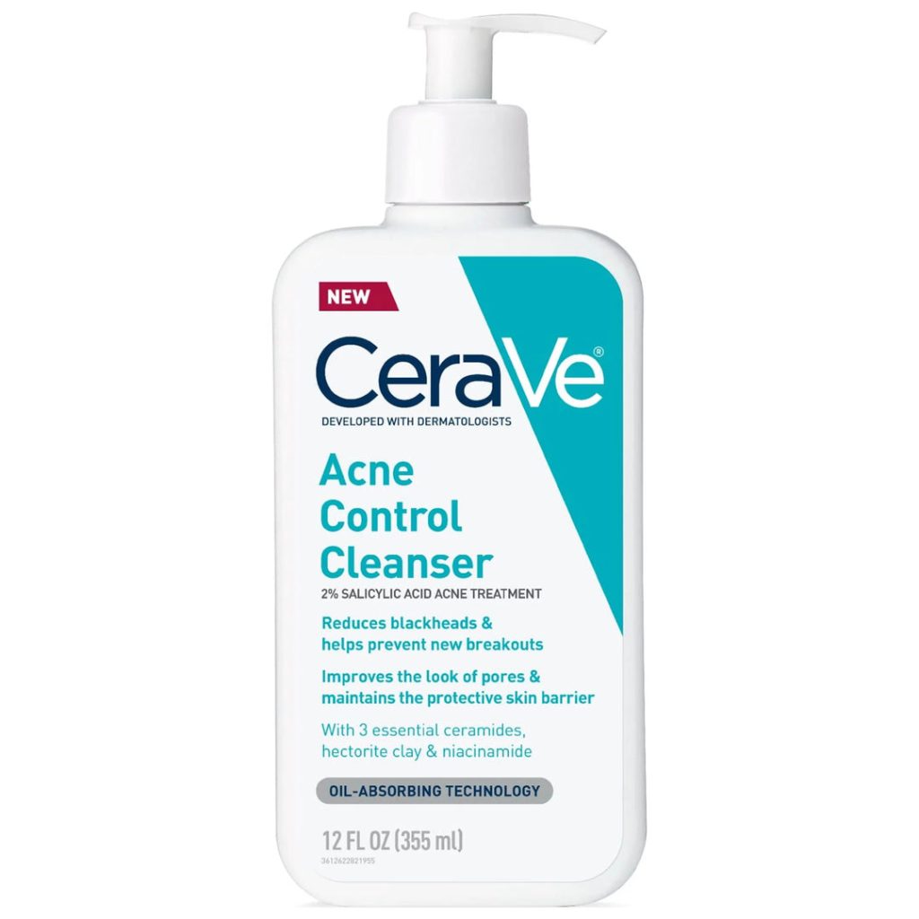 Cerave Acne Control Cleanser 2% Salicylic Acid Treatment 355 ml /سيرافي غسول لعلاج حب الشباب بحمض الساليسيليك %2  حجم 355مل