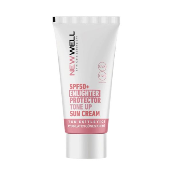 NEW WELL sun cream  كريم الشمس الوردي عالي الحماية SPF50+ للوجه