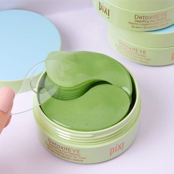 Pixi Detoxif eye Hydrating with Glycolic acid And Depuffing Eye Patches 60 pcs- بيكسي رقائق تحت العين المرطبة و المضادة للتورم - 60 قطعة