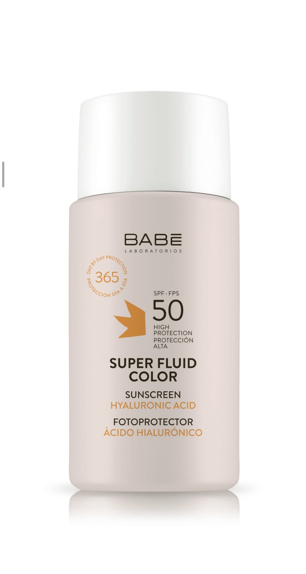 Babé Super Fluid Sunscreen SPF50 -واقي شمس من بابي للوجه يمنع الشيخوخة الضوئية بتركيبة مقاومة للماء لا تؤذي العينين مع لون