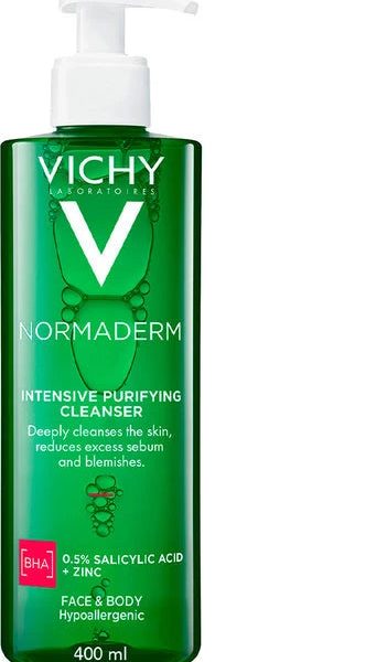 VICHY NORMADERM GEL FOR CLEANSING OILY SKIN OF FACE AND BODY - 400ML | فيشي غسول للوجه و الجسم - 400 مل