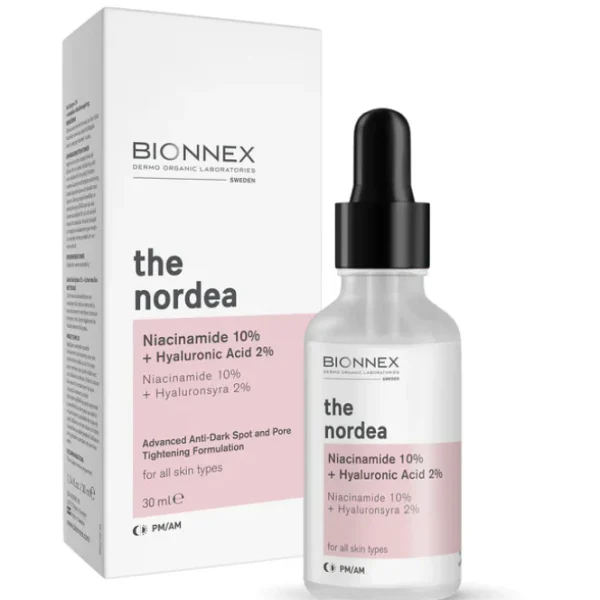 BIONNEX THE NORDEA NIACINAMIDE 10% + HYALURONIC ACID 2% - 30ML | بايونيكس سيروم نياسيناميد 10% + هيالورونيك اسيد 2% - 30 مل