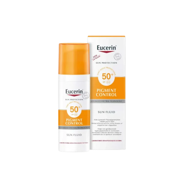 EUCERIN SUN FLUID PIGMENT CONTROL SPF50+ - 50ML | يوسيرين واقي شمسي مع عامل حماية 50 - 50 مل