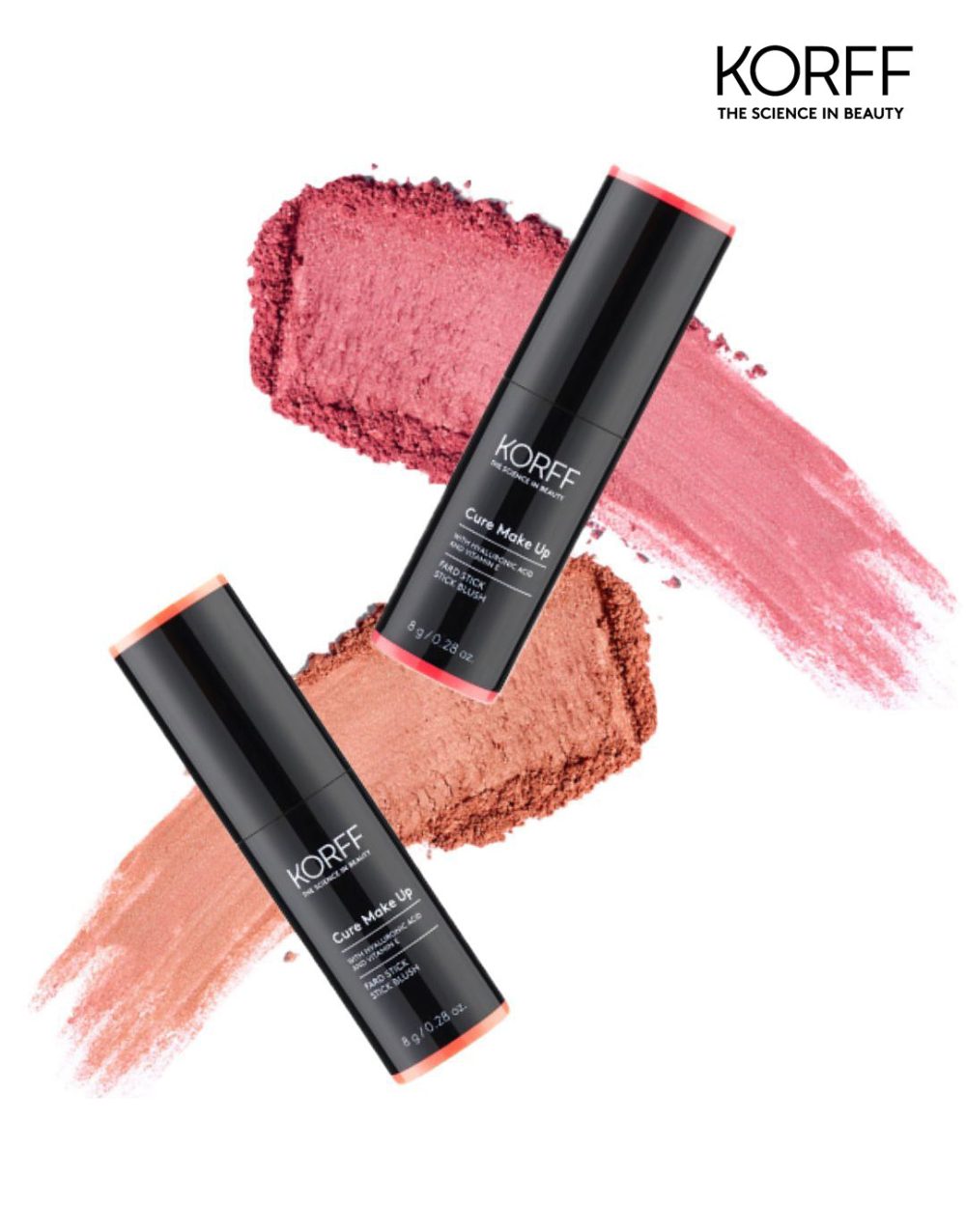 KORFF Cure Make Up Stick Blush - 8g /من كورف بلاش ستيك  كريمي - 8 غرام