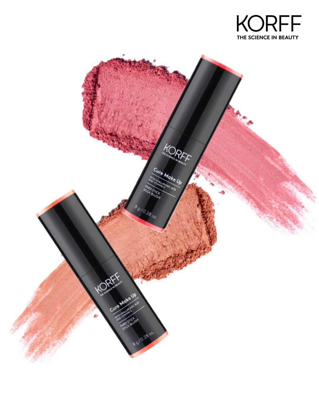 KORFF Cure Make Up Stick Blush – 8g /من كورف بلاش ستيك  كريمي – 8 غرام