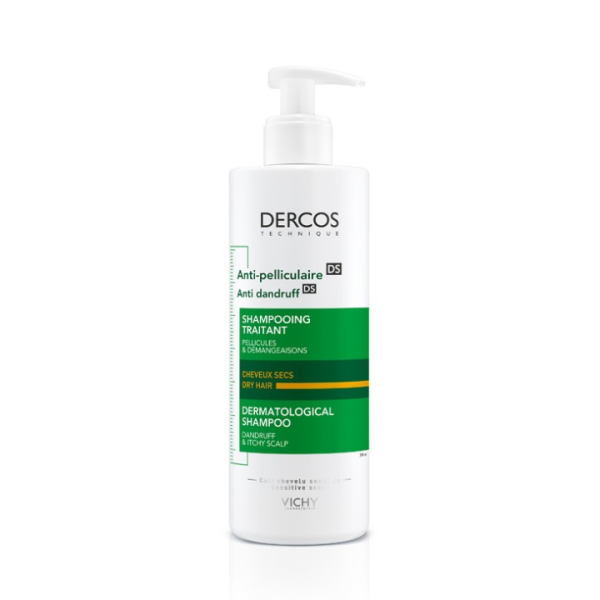 VICHY DERCOS Anti Dandruff DS Dry Hair - 390ml / شامبو فيجي ضد القشرة للشعر الجاف حجم ٣٩٠مل